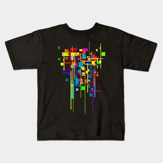 Architecture Color Pattern Kids T-Shirt by Nikokosmos